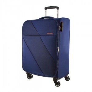 Pierre Cardin 55cm CABIN Soft-Shell Suitcase Navy | 075849-URM