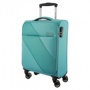 Pierre Cardin 55cm CABIN Soft-Shell Suitcase Turquoise | 278430-AWY