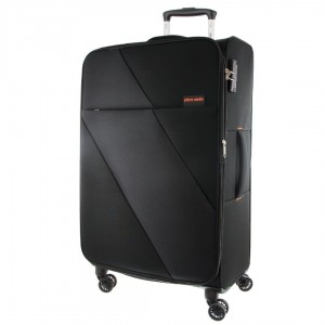 Pierre Cardin 68cm MEDIUM Soft-Shell Suitcase Black | 763458-RJV