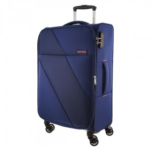 Pierre Cardin 68cm MEDIUM Soft-Shell Suitcase Navy | 148670-FAO