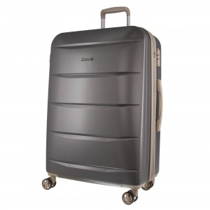 Pierre Cardin 80cm Large Hard-Shell Suitcase Deep Grey | 907821-ERH