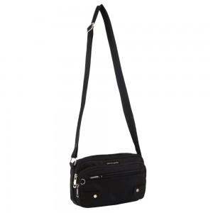 Pierre Cardin Anti-Theft Cross Body Bag Black | 724618-YTQ