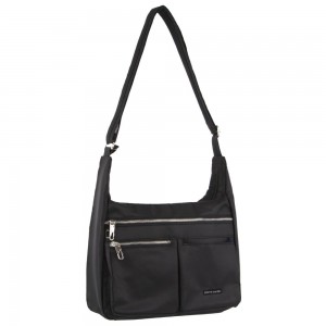 Pierre Cardin Anti-Theft Cross Body Bag Black | 741523-JIY