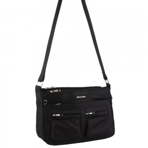 Pierre Cardin Anti-Theft Cross Body Bag Black | 076159-XKR