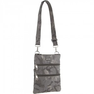 Pierre Cardin Anti-Theft Cross Body Bag Grey / Camo | 317594-ESN