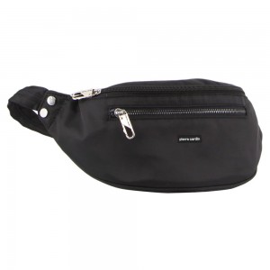 Pierre Cardin Anti-Theft Waist Bag Black | 583276-WJI