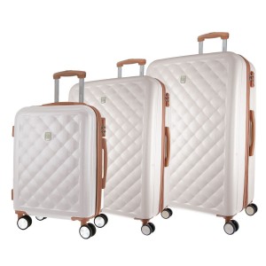 Pierre Cardin Hard Shell 3-Piece Luggage Set White | 093124-MOW