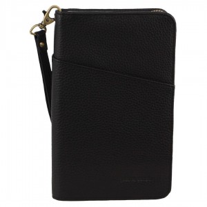 Pierre Cardin Italian Leather Passport Wallet Black | 276310-PGI