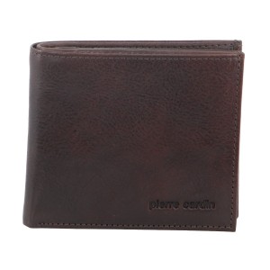 Pierre Cardin Italian Leather Tri-Fold Wallet Chocolate | 742936-UEF