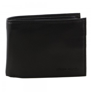 Pierre Cardin Italian Leather Two Tone Tri-Fold Wallet Black | 869021-CFD