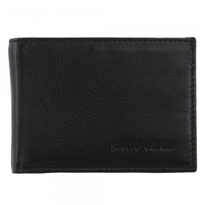 Pierre Cardin Italian Leather Two Tone Wallet Card Holder Black | 749356-RXB