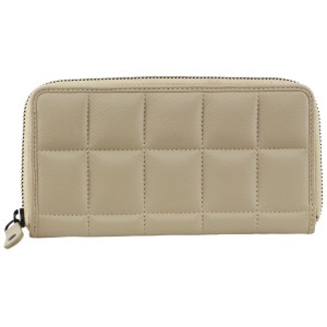 Pierre Cardin Italian Pleated Leather Zip Wallet Cement | 106452-NJU