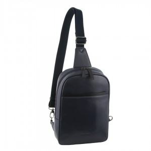 Pierre Cardin Leather 3-Way Sling Bag Navy | 025698-XBA