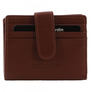 Pierre Cardin Leather Bi-Fold Card Holder Wallet Brown | 561849-FZK