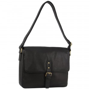 Pierre Cardin Leather Business Satchel Black | 094753-WRD