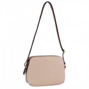 Pierre Cardin Leather Classic Crossbody Bag Beige | 519603-VEA