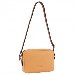 Pierre Cardin Leather Classic Square Crossbody Bag Apricot | 865091-MGE