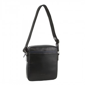 Pierre Cardin Leather Cross-Body Bag Black | 642871-BQF