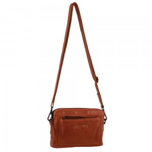 Pierre Cardin Leather Cross-Body Bag Brown | 608475-CIR