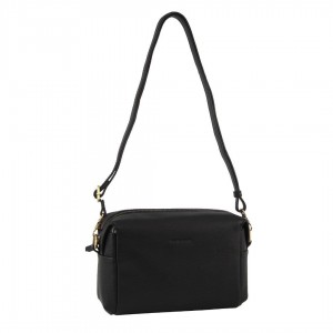 Pierre Cardin Leather Cross-Body Bag Clutch Black | 814062-DQZ