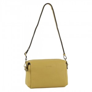 Pierre Cardin Leather Cross-Body Bag Clutch Yellow | 409832-NEP