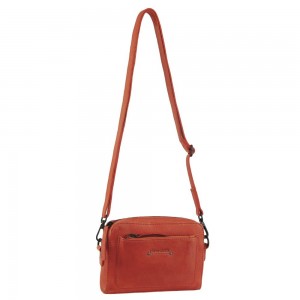 Pierre Cardin Leather Cross-Body Bag Orange | 302498-PGB