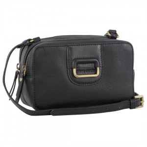 Pierre Cardin Leather Cross-Body Clutch Black | 754821-DIB