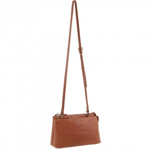 Pierre Cardin Leather Crossbody Bag Brown | 873291-CLD