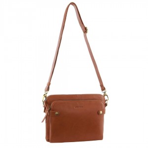 Pierre Cardin Leather Crossbody Bag Brown | 978543-CIF