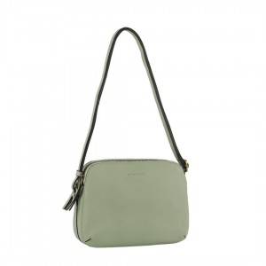 Pierre Cardin Leather Crossbody Bag Jade | 725960-FCE