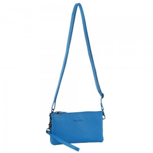 Pierre Cardin Leather Multiway Cross-Body Bag Light Turquoise | 726108-MWD