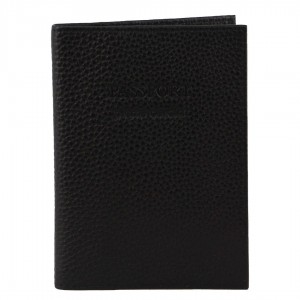 Pierre Cardin Leather Passport Wallet Cover Black | 736928-YJS