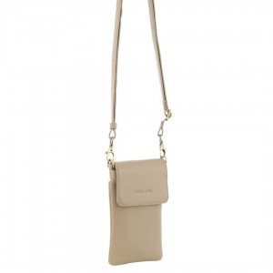 Pierre Cardin Leather Phone Cross-Body Bag Gold | 908723-JPA