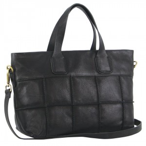 Pierre Cardin Leather Stitch-design Handbag Black | 168457-UQV