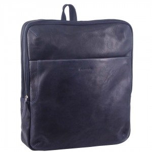 Pierre Cardin Rustic Leather Backpack Midnight | 798165-USW