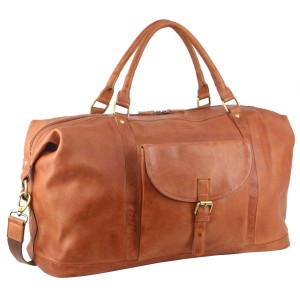 Pierre Cardin Rustic Leather Business Overnight Bag Brown | 231789-BHC