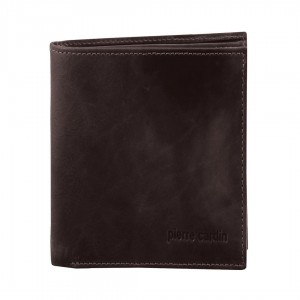 Pierre Cardin Rustic Leather Tri-Fold Wallet Brown | 427910-PUA