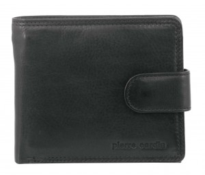 Pierre Cardin Rustic Leather Wallet Black | 074968-MUC