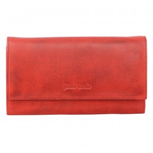 Pierre Cardin Rustic Leather Wallet Red | 042867-KMW