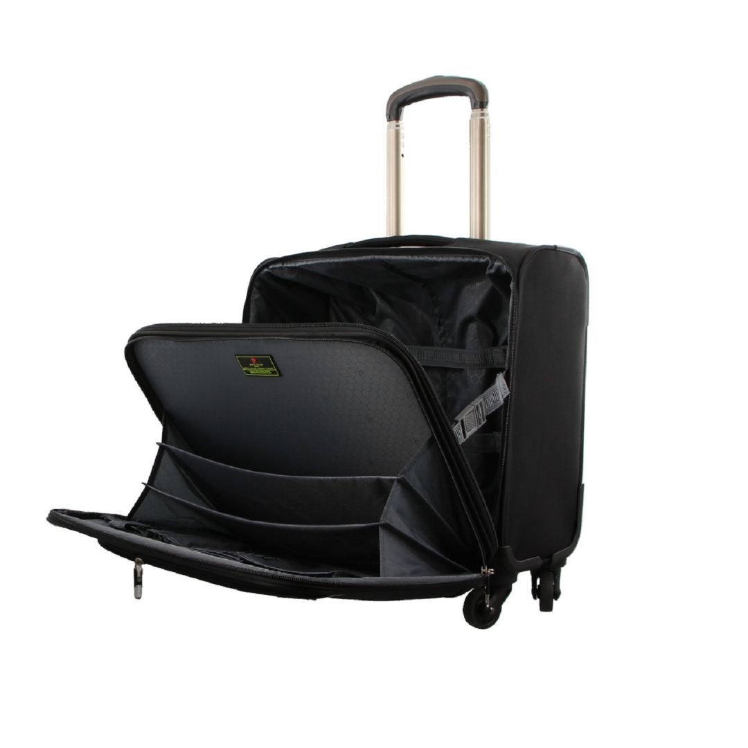 Pierre Cardin 4 Wheel Mobile Office Cabin Case Black | 250943-BKV