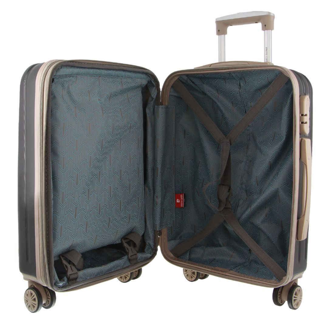 Pierre Cardin 54cm Cabin Hard-Shell Suitcase Black | 154689-CMN