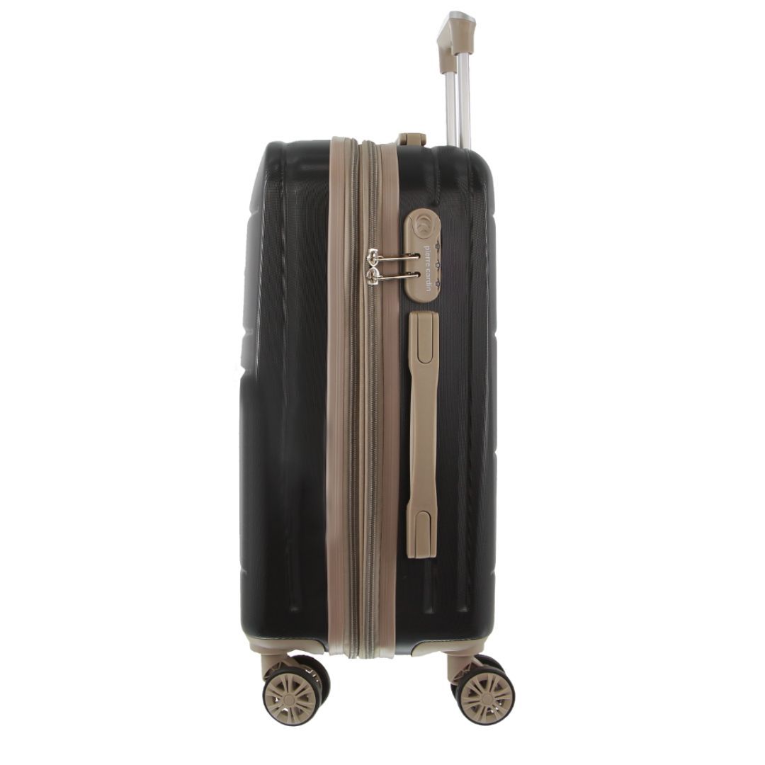 Pierre Cardin 54cm Cabin Hard-Shell Suitcase Black | 154689-CMN