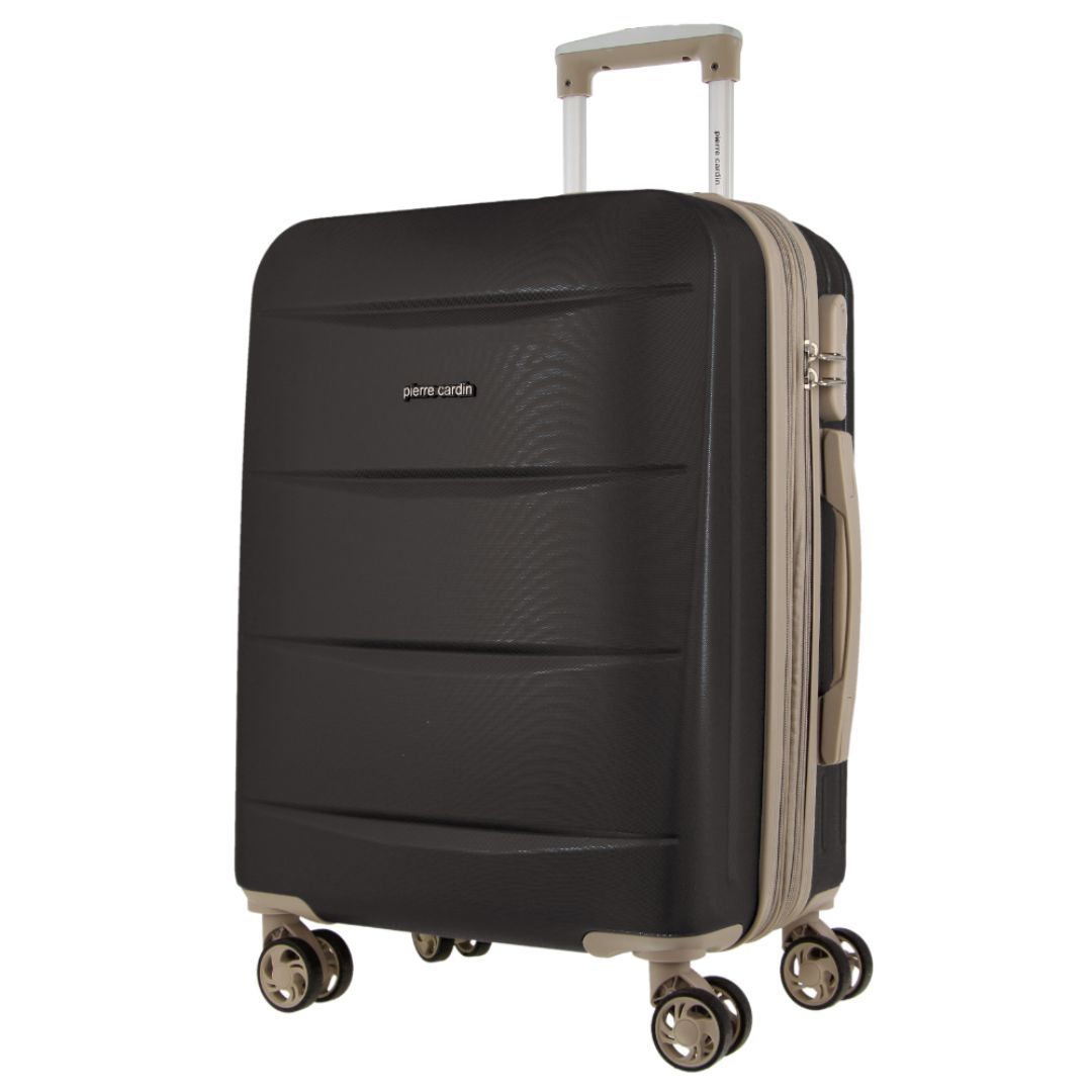 Pierre Cardin 54cm Cabin Hard-Shell Suitcase Black | 234687-LMK