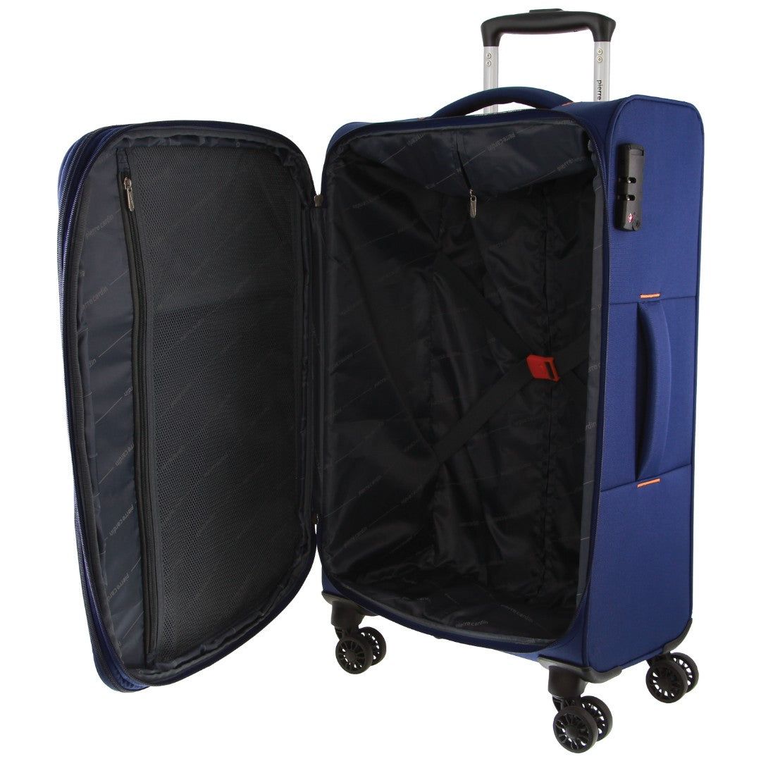 Pierre Cardin 55cm CABIN Soft-Shell Suitcase Navy | 718395-JOR