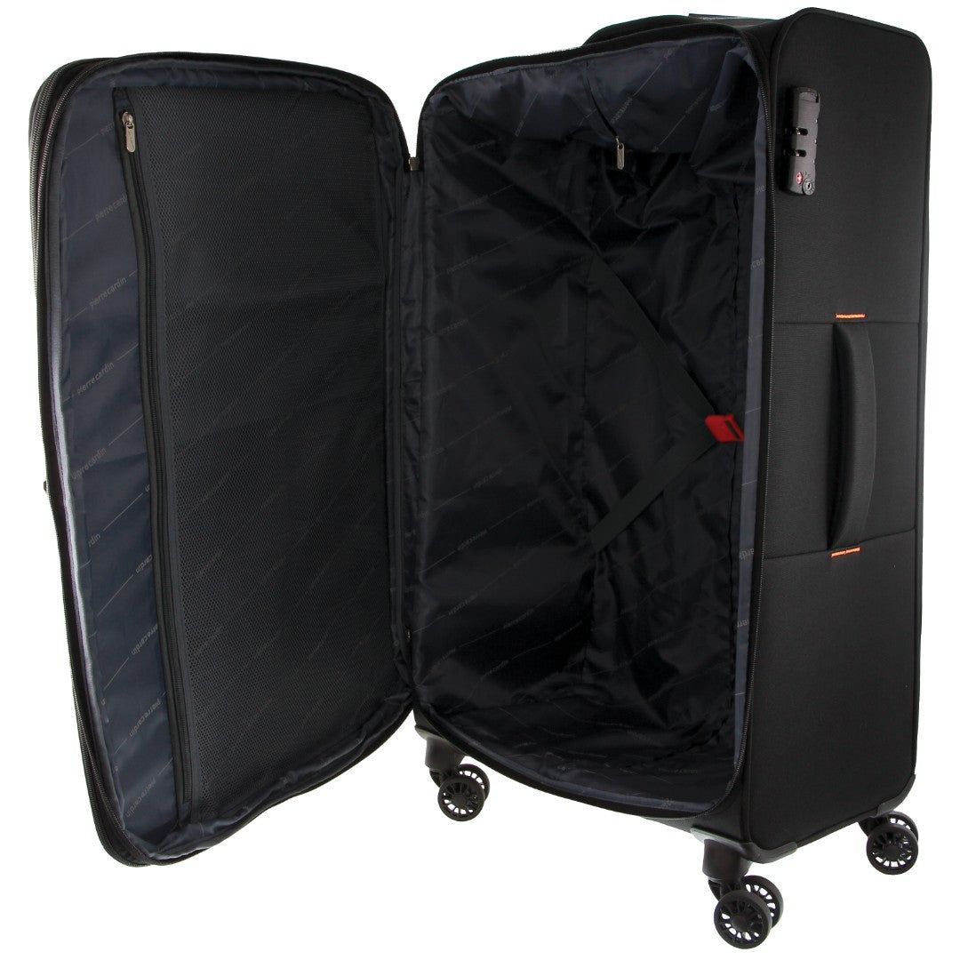 Pierre Cardin 55cm CABIN Soft-Shell Suitcase Black | 814520-JAI