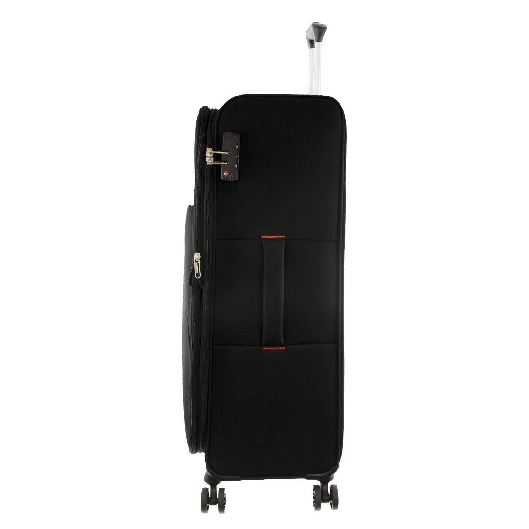 Pierre Cardin 55cm CABIN Soft-Shell Suitcase Black | 814520-JAI