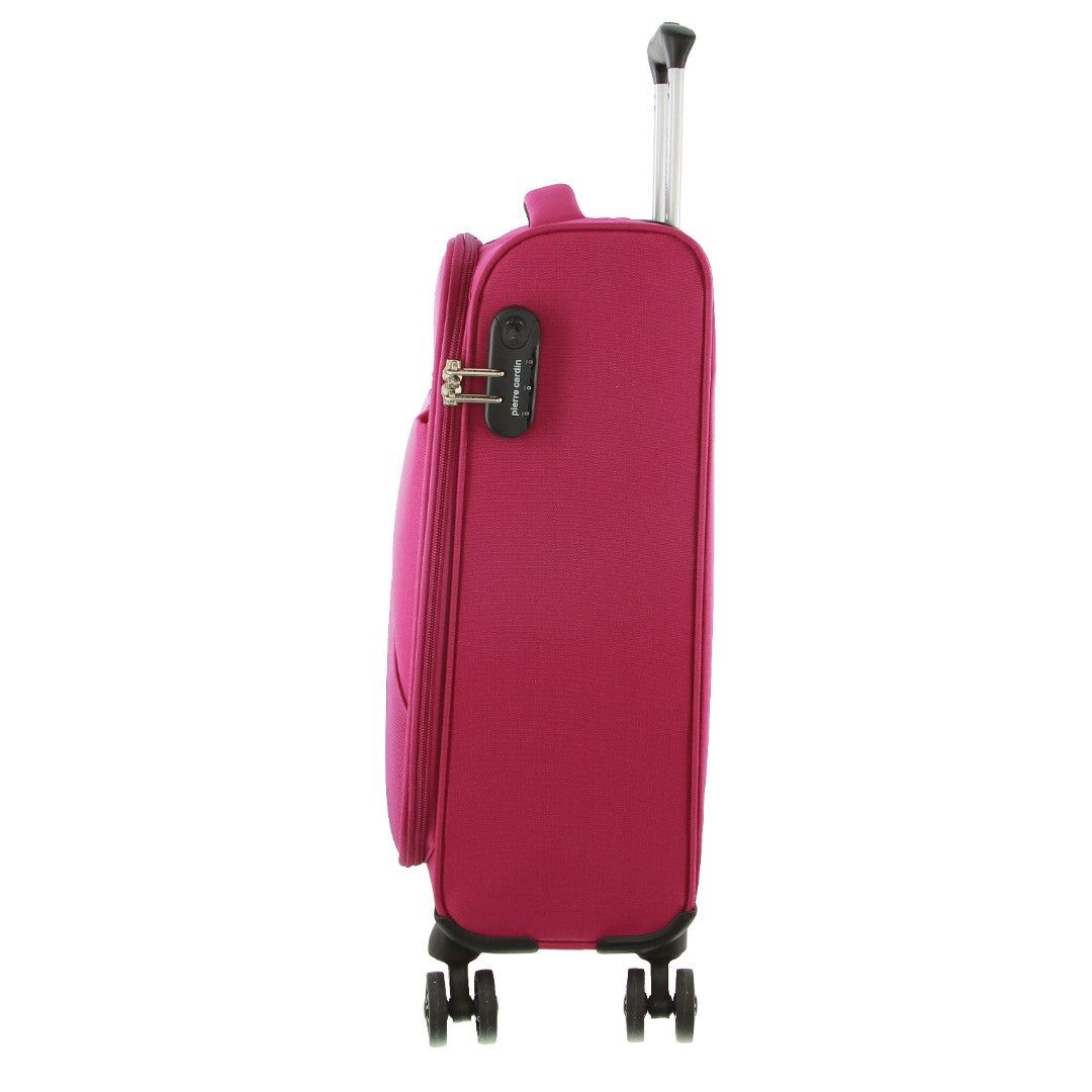 Pierre Cardin 55cm CABIN Soft-Shell Suitcase Pink | 093472-LEA