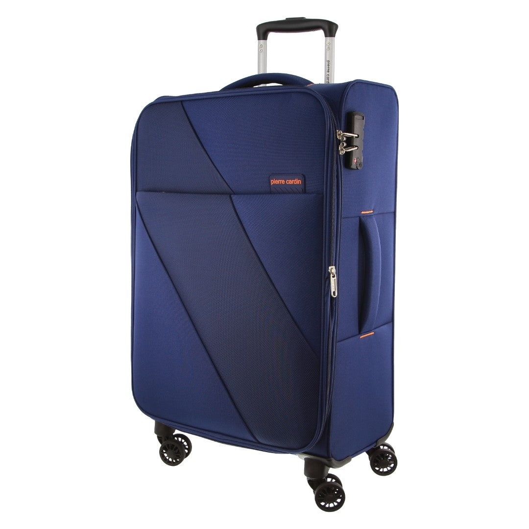 Pierre Cardin 68cm MEDIUM Soft-Shell Suitcase Navy | 921743-QND