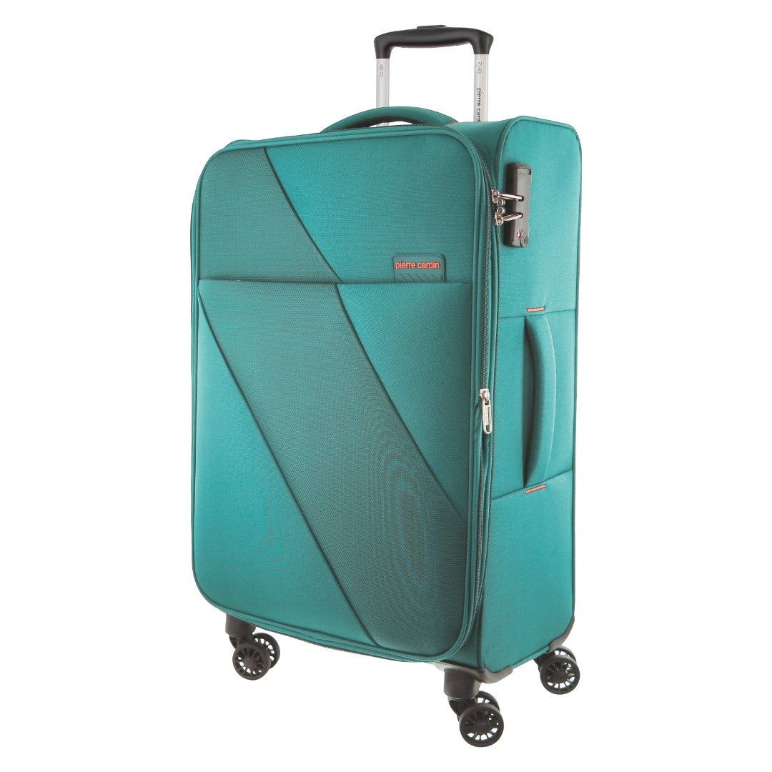 Pierre Cardin 68cm MEDIUM Soft Shell Suitcase Turquoise | 932501-KGT