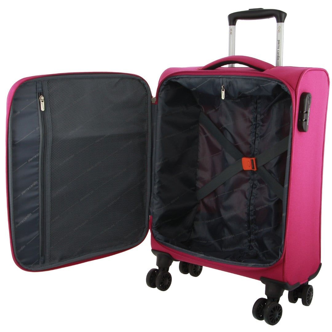 Pierre Cardin 68cm MEDIUM Soft Shell Suitcase Pink | 346198-YTR